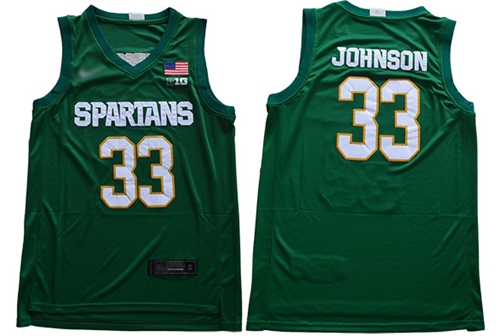 Michigan State Spartans #33 Magic Johnson Green 2019 Basketball Stitched College Jersey